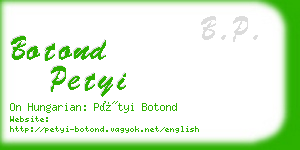 botond petyi business card